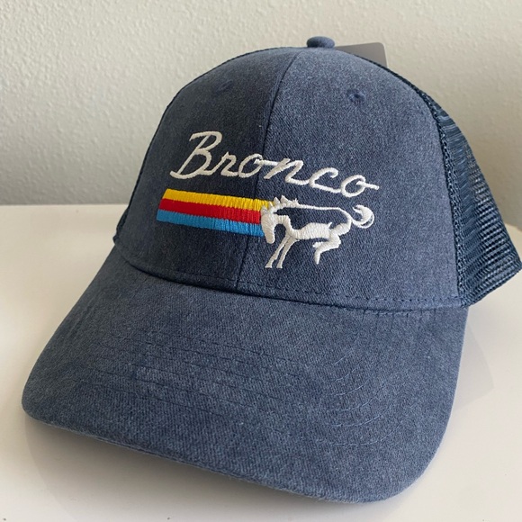 Blue Trucker Hat Bronco Ford Hat Men NWT - Picture 1 of 4